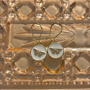 Gold Butterfly Earrings